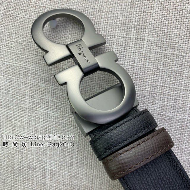 菲拉格慕男士皮帶 Ferragamo雙面牛皮紋理腰帶  jjp1919